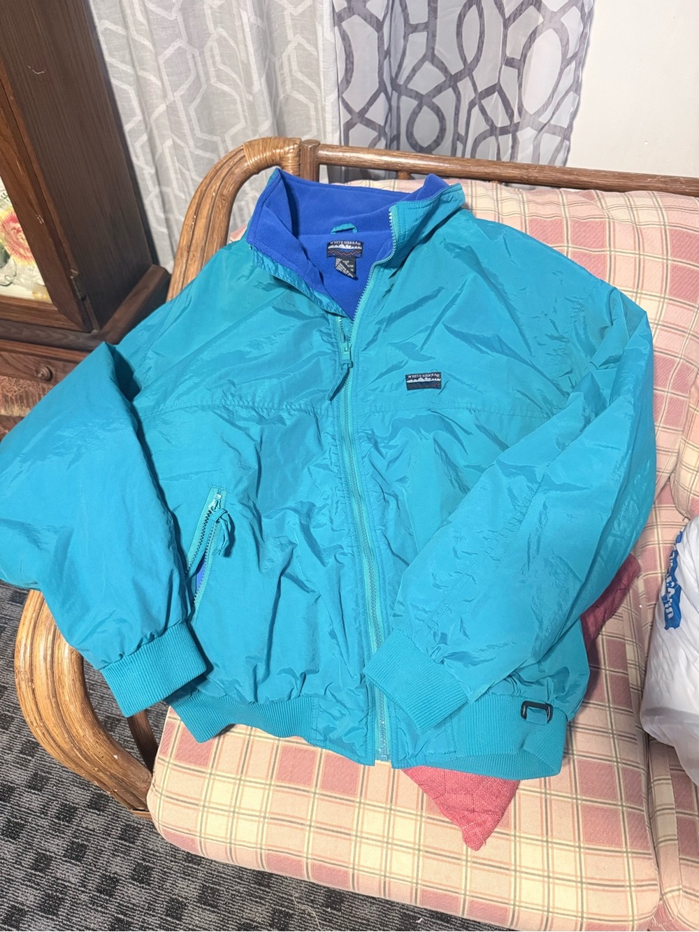 White Sierra Bright Teal Blue Ski Jacket